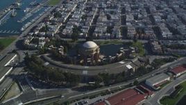 5K aerial stock footage Orbit the Palace of Fine Arts, San Francisco, California  Aerial Stock Footage | DCSF05_033