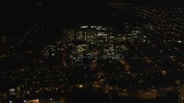 5K aerial stock footage Flying by UCSF Medical Center, Inner Sunset District, San Francisco, California, night Aerial Stock Footage | DCSF06_052