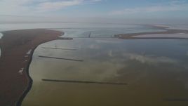 5K Aerial Video Flying over wetlands in Newark, California Aerial Stock Footage | DCSF08_009
