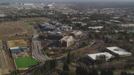 5K Aerial Video Orbit office buildings by Googleplex, Mountain View, California Aerial Stock Footage | DCSF08_017