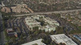 5K Aerial Video Orbiting Apple Headquarters, Cupertino, California Aerial Stock Footage | DCSF09_015