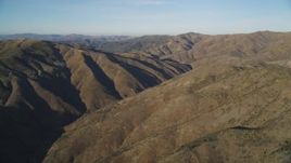 5K Aerial Video Flying by rolling hills, San Luis Obispo County, California Aerial Stock Footage | DCSF12_006