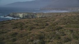 5K aerial stock footage approach and fly over coastal cliffs, Big Sur, California Aerial Stock Footage | DFKSF03_100