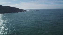 5K aerial stock footage of approaching Seal Rocks, San Francisco, California Aerial Stock Footage | DFKSF05_058