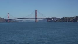 Flying by the Golden Gate Bridge, San Francisco, California Aerial Stock Footage | DFKSF05_065