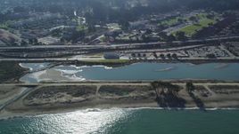 5K aerial stock footage of Crissy Field and Marsh, a city park in Marina District, San Francisco, California Aerial Stock Footage | DFKSF05_066