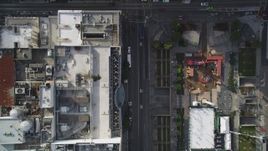 5K aerial stock footage bird's eye view over Geary Street, Union Square, Downtown San Francisco, California Aerial Stock Footage | DFKSF06_034