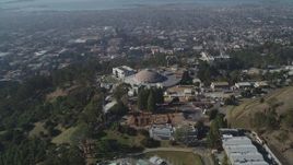 5K aerial stock footage of orbiting the Lawrence Berkeley National Laboratory, Berkeley, California Aerial Stock Footage | DFKSF08_013