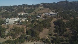 5K aerial stock footage of approaching Lawrence Berkeley National Laboratory, Berkeley, California Aerial Stock Footage | DFKSF08_017