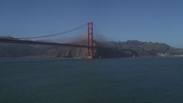5K aerial stock footage of the Marin side of Golden Gate Bridge, San Francisco, California Aerial Stock Footage | DFKSF09_038