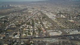 5K aerial stock footage of flying by urban neighborhoods in Oakland, California Aerial Stock Footage | DFKSF09_057