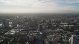 5K aerial stock footage of flying by Downtown San Jose, California Aerial Stock Footage | DFKSF12_008