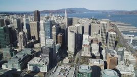 5K aerial stock footage of the city's buildings and tall skyscrapers, Downtown San Francisco, California Aerial Stock Footage | DFKSF15_010