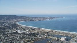 5K aerial stock footage of the Monterey Peninsula and Monterey coastal community, Monterey, California Aerial Stock Footage | DFKSF15_154