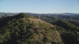 5K aerial stock footage of approaching a mountain peak in San Luis Obispo County, California Aerial Stock Footage | DFKSF17_008