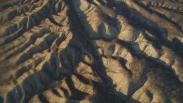 5K aerial stock footage of flying over the San Andreas Fault in the desert, San Luis Obispo County, California Aerial Stock Footage | DFKSF17_030