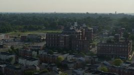 5.7K aerial stock footage of a brick condo complex in St. Louis, Missouri Aerial Stock Footage | DX0001_000823