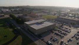 5.7K aerial stock footage orbit adult education buildings in Kansas City, Missouri Aerial Stock Footage | DX0001_001043