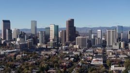 5.7K aerial stock footage of the city's skyline in Downtown Denver, Colorado Aerial Stock Footage | DX0001_001445