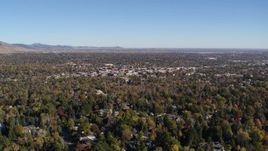 5.7K aerial stock footage ascend for a view of Boulder, Colorado and surrounding neighborhoods Aerial Stock Footage | DX0001_001890