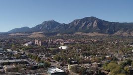 5.7K aerial stock footage of the University of Colorado Boulder, with Green Mountain in the background Aerial Stock Footage | DX0001_001925