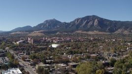 5.7K aerial stock footage of the University of Colorado Boulder, and Green Mountain in distance, while descending Aerial Stock Footage | DX0001_001935