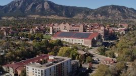 5.7K aerial stock footage of part of the University of Colorado Boulder campus Aerial Stock Footage | DX0001_001936