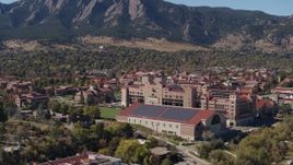 5.7K aerial stock footage ascend and flyby campus buildings at the University of Colorado Boulder Aerial Stock Footage | DX0001_001943