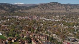 5.7K aerial stock footage of a view of the mountain town of Boulder, Colorado Aerial Stock Footage | DX0001_001952