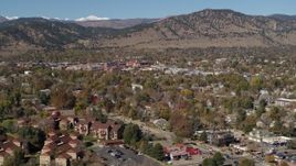 5.7K aerial stock footage of passing the mountain town of Boulder, Colorado Aerial Stock Footage | DX0001_001953