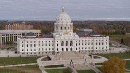 5.7K aerial stock footage ascend and approach the Minnesota State Capitol in Saint Paul, Minnesota Aerial Stock Footage | DX0001_002383