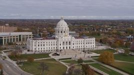 5.7K aerial stock footage of a stationary view of the Minnesota State Capitol in Saint Paul, Minnesota Aerial Stock Footage | DX0001_002391