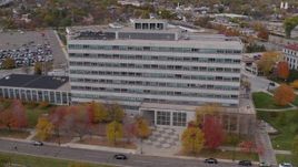 5.7K aerial stock footage of an orbit of a government office building in Saint Paul, Minnesota Aerial Stock Footage | DX0001_002424