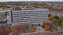 5.7K aerial stock footage of a view of a government office building in Saint Paul, Minnesota Aerial Stock Footage | DX0001_002426