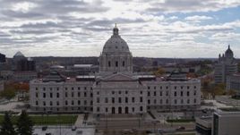 5.7K aerial stock footage approach state capitol building and ascend, Saint Paul, Minnesota Aerial Stock Footage | DX0001_002447