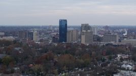 5.7K aerial stock footage of the city's skyline while ascending, Downtown Lexington, Kentucky Aerial Stock Footage | DX0001_003211