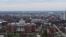 5.7K aerial stock footage of a library at the University of Kentucky, Lexington, Kentucky Aerial Stock Footage | DX0001_003241