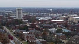 5.7K aerial stock footage passing by the University of Kentucky campus, Lexington, Kentucky Aerial Stock Footage | DX0001_003252