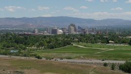 5.7K aerial stock footage of the city skyline in Reno, Nevada Aerial Stock Footage | DX0001_004_001