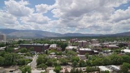 5.7K aerial stock footage of campus buildings at the University of Nevada in Reno, Nevada Aerial Stock Footage | DX0001_004_013