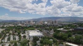 5.7K aerial stock footage of hotels and casinos seen from the University of Nevada in Reno, Nevada Aerial Stock Footage | DX0001_004_018