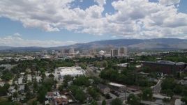 5.7K aerial stock footage of hotels and casinos seen from north of the city in Reno, Nevada Aerial Stock Footage | DX0001_004_020