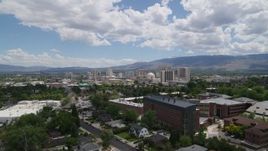 5.7K aerial stock footage of hotels and casinos seen from north of the city in Reno, Nevada Aerial Stock Footage | DX0001_004_022