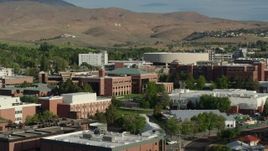 5.7K aerial stock footage of a view of the campus of the University of Nevada in Reno, Nevada Aerial Stock Footage | DX0001_006_009