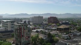 5.7K aerial stock footage of a view of the city's office buildings in Reno, Nevada Aerial Stock Footage | DX0001_006_036