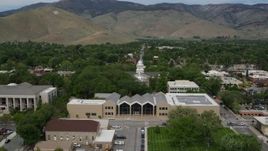 5.7K aerial stock footage of the Supreme Court, Nevada State Capitol dome, and State Library in Carson City, Nevada Aerial Stock Footage | DX0001_007_013