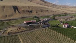 5.7K aerial stock footage of orbiting the Maryhill Winery in Goldendale, Washington Aerial Stock Footage | DX0001_018_003