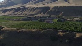 5.7K aerial stock footage orbit the Maryhill Winery, amphitheater, and vineyard while ascending in Goldendale, Washington Aerial Stock Footage | DX0001_019_008