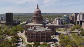 5.7K aerial stock footage of orbiting the Texas State Capitol in Downtown Austin, Texas Aerial Stock Footage | DX0002_107_001