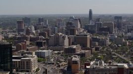 5.7K aerial stock footage capitol, office buildings and city skyline in Downtown Austin, Texas Aerial Stock Footage | DX0002_108_004